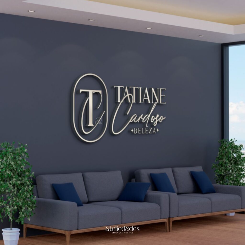 logotipo para esteticistas clínicas de estética ateliedades tatiane cardoso