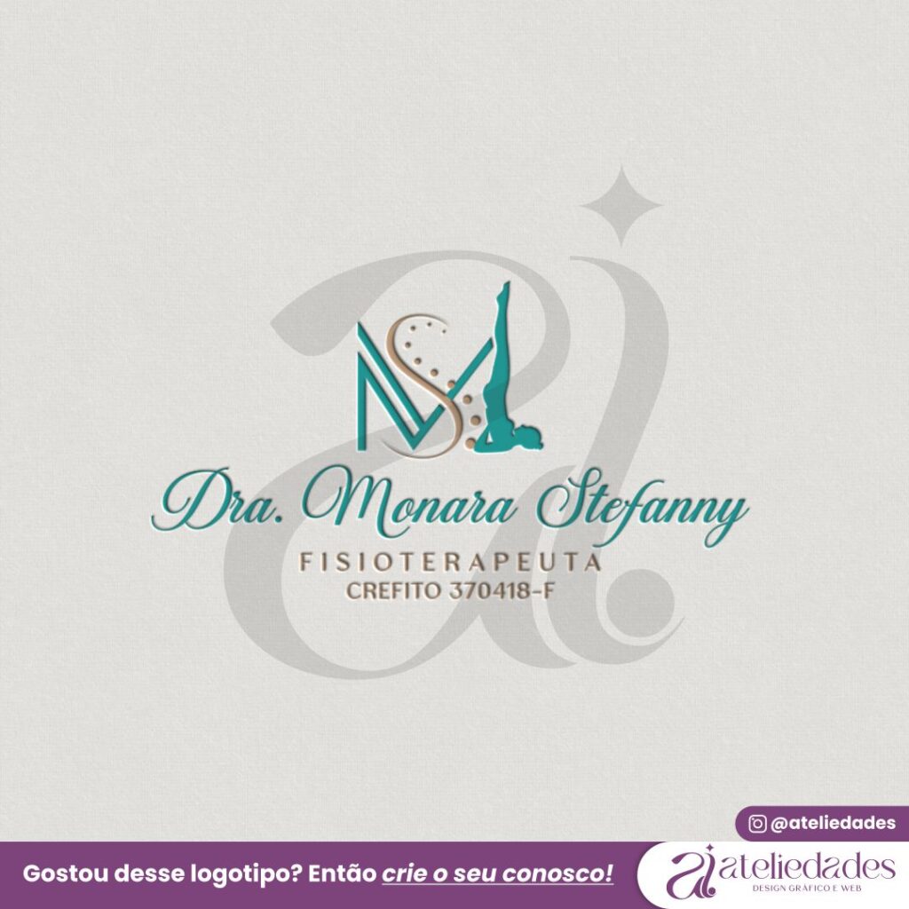ateliedades criação de logotipo fisioterapia monara stefanny