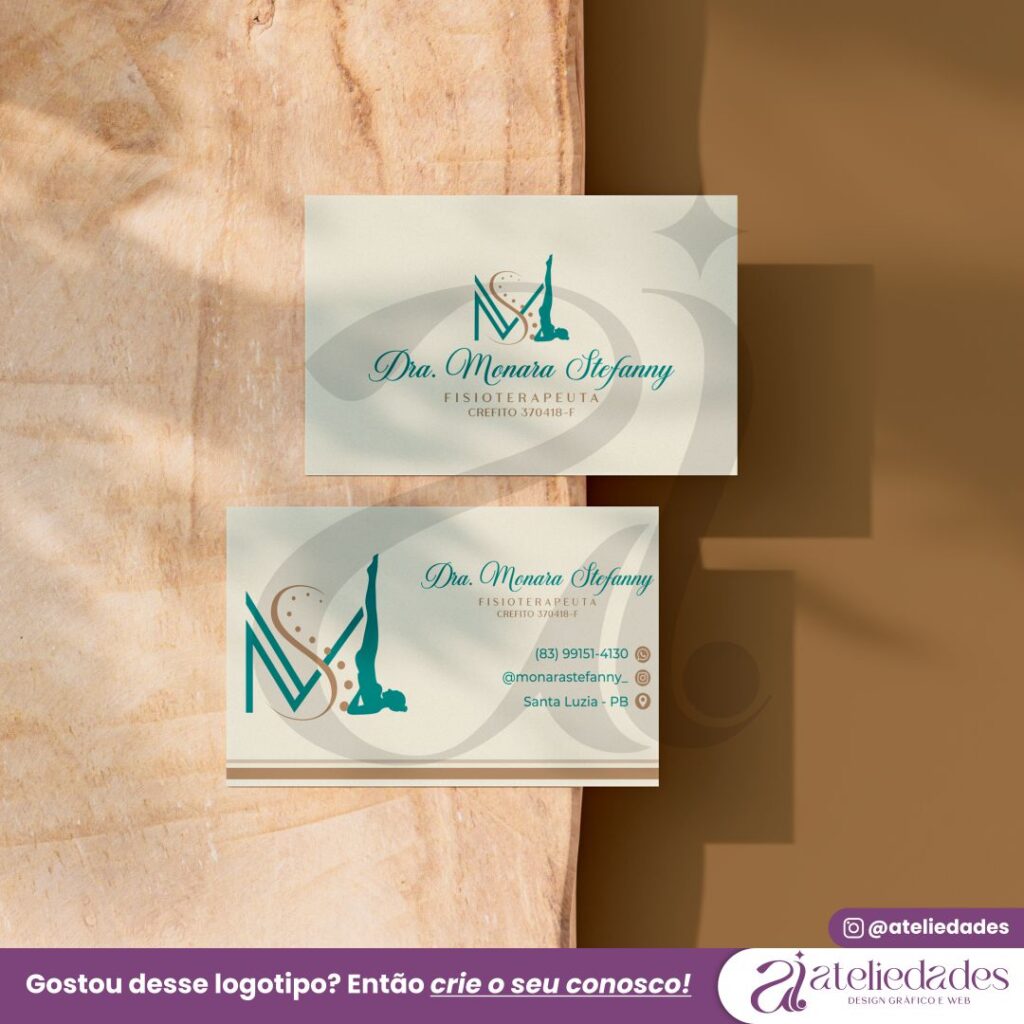 ateliedades criação de logotipo fisioterapia monara stefanny