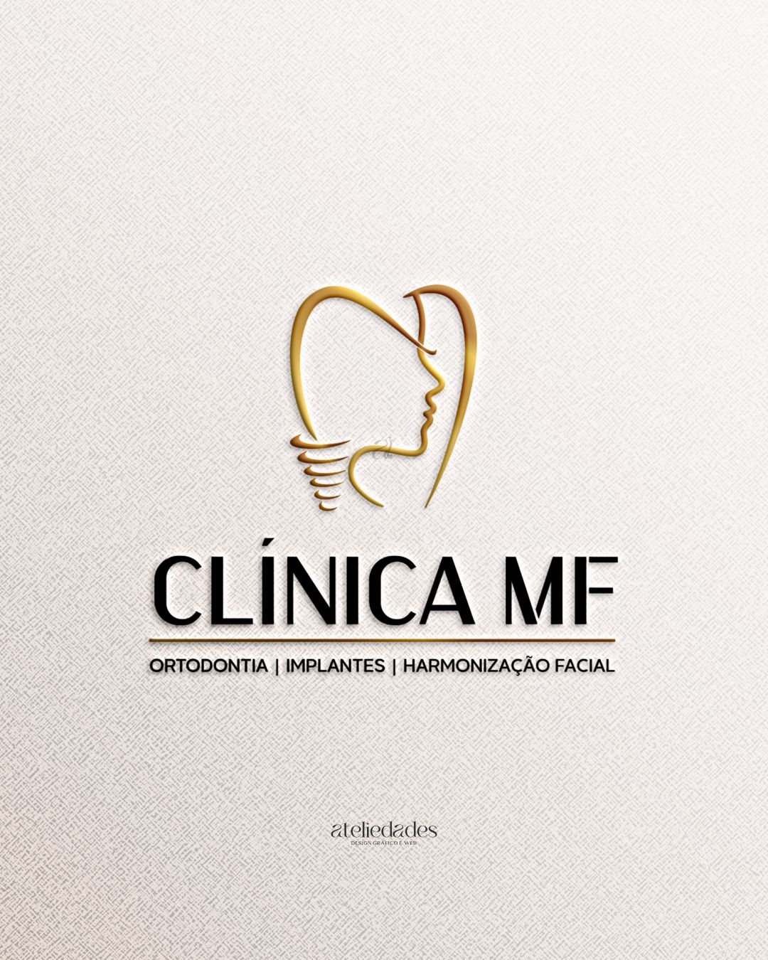 ateliedades logotipo harmonização facial ortodontia implantes clínica mf