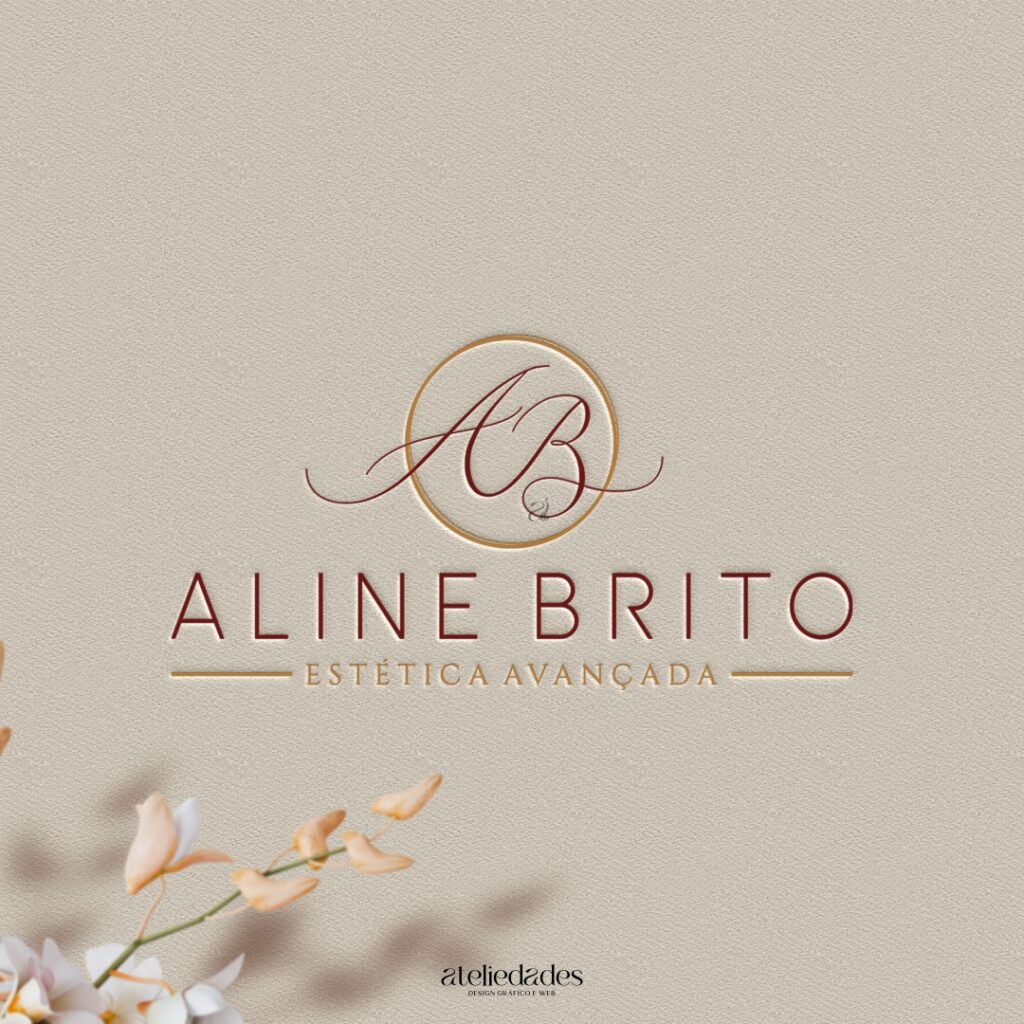criação de logotipo para estética ateliedades aline brito