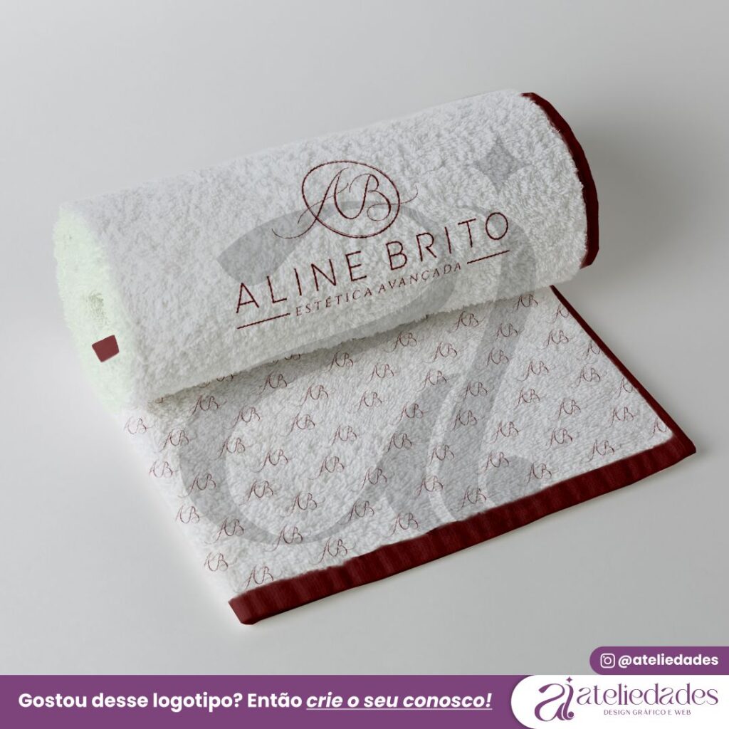 logotipo para estética avançada aline brito