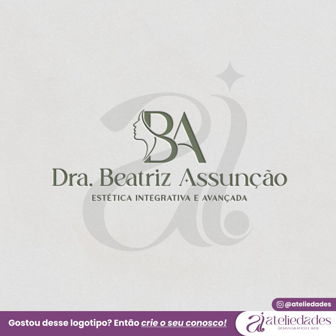logotipo para esteticistas clínicas de estética ateliedades dra beatriz assunção