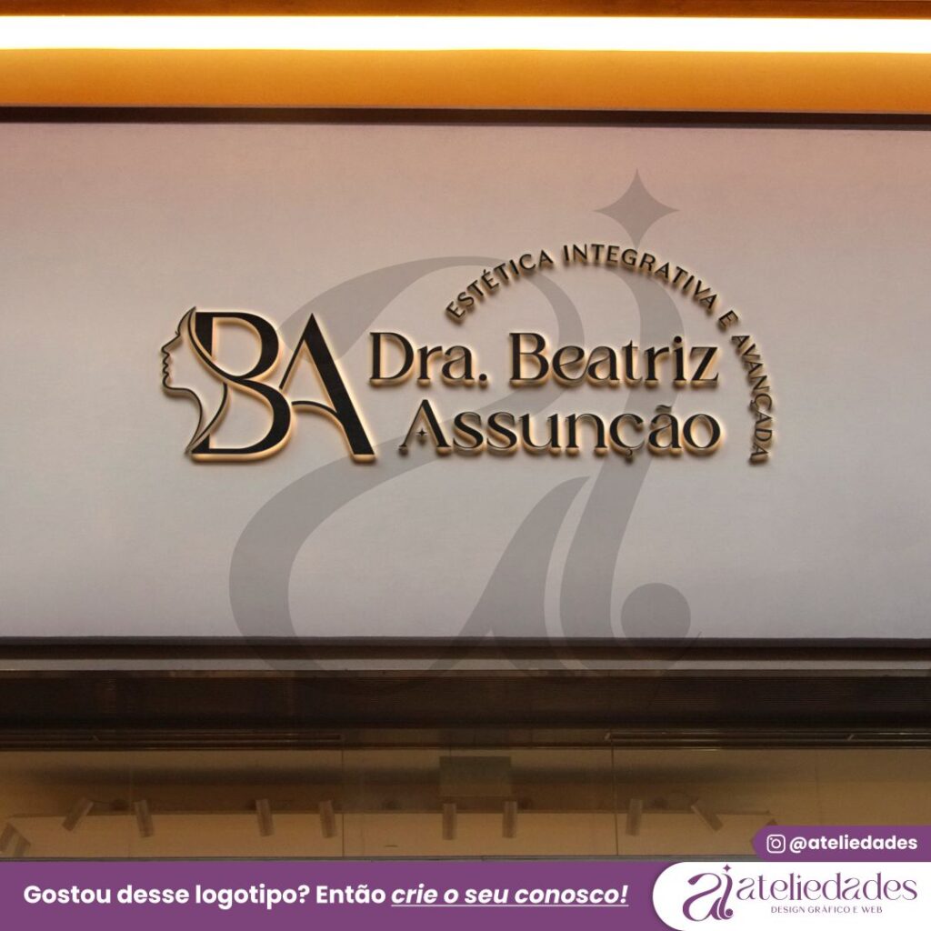logotipo para esteticistas clínicas de estética ateliedades dra beatriz assunção