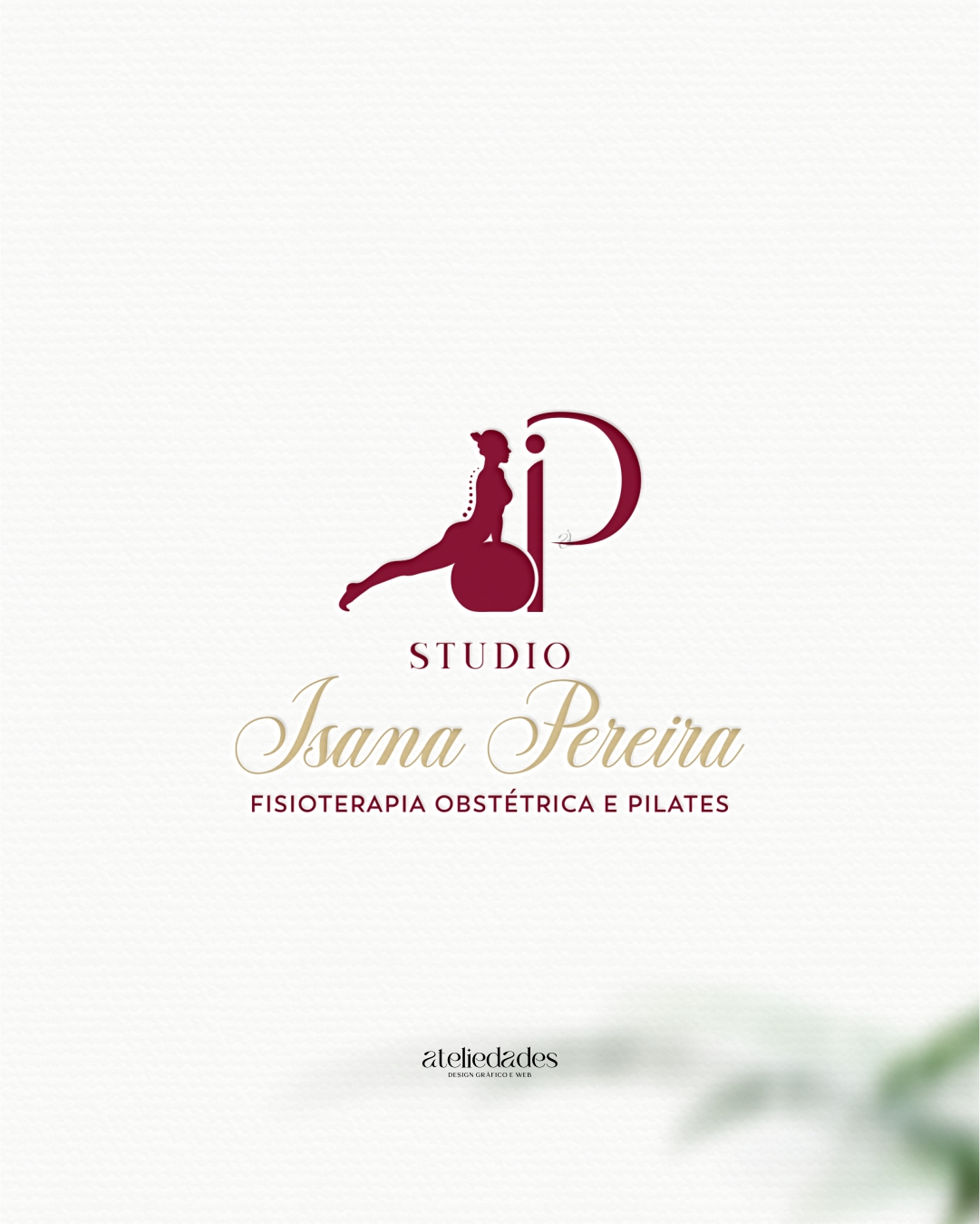 ateliedades criação de logotipo fisioterapia e pilates studio isana pereira