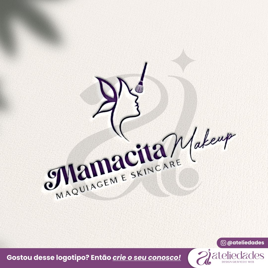 logotipo para loja de maquiagem e skincare