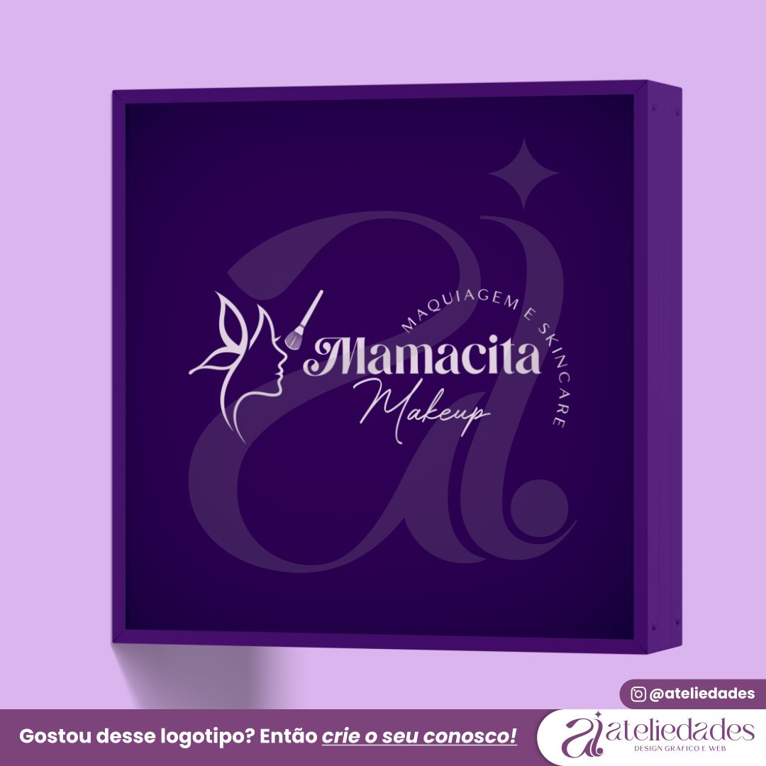 logotipo para loja de maquiagem e skincare
