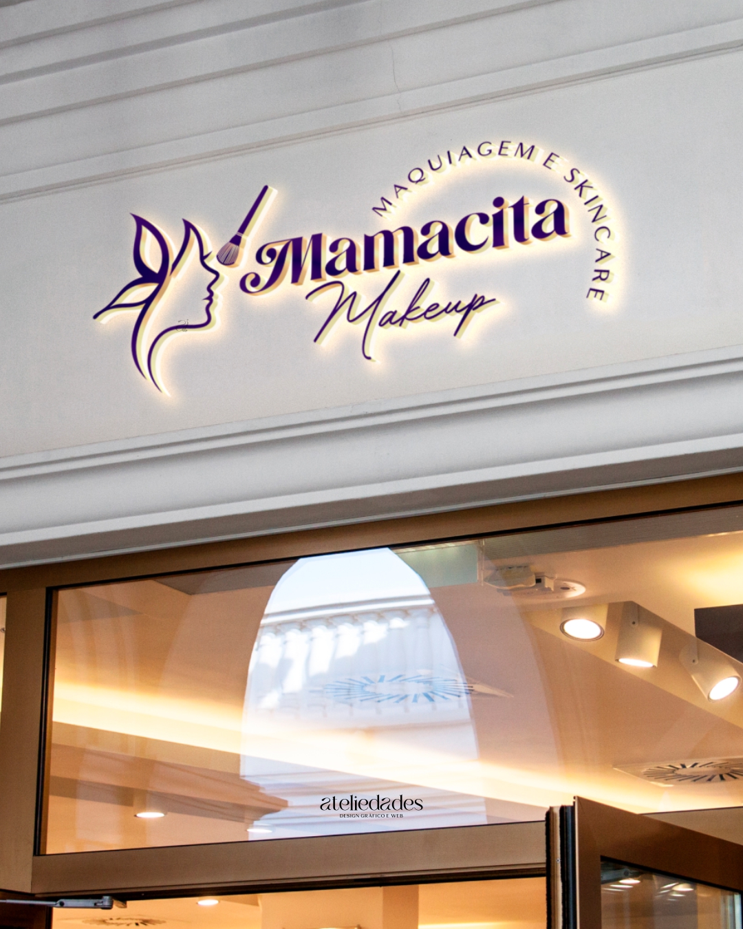ateliedades logotipo para loja de maquiagem e skincare