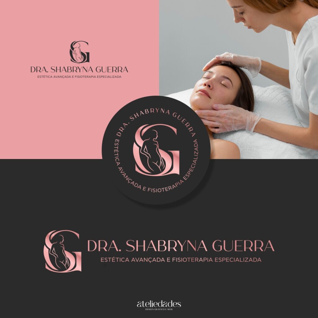 logotipo estética logo fisioterapia dra shabryna guerra