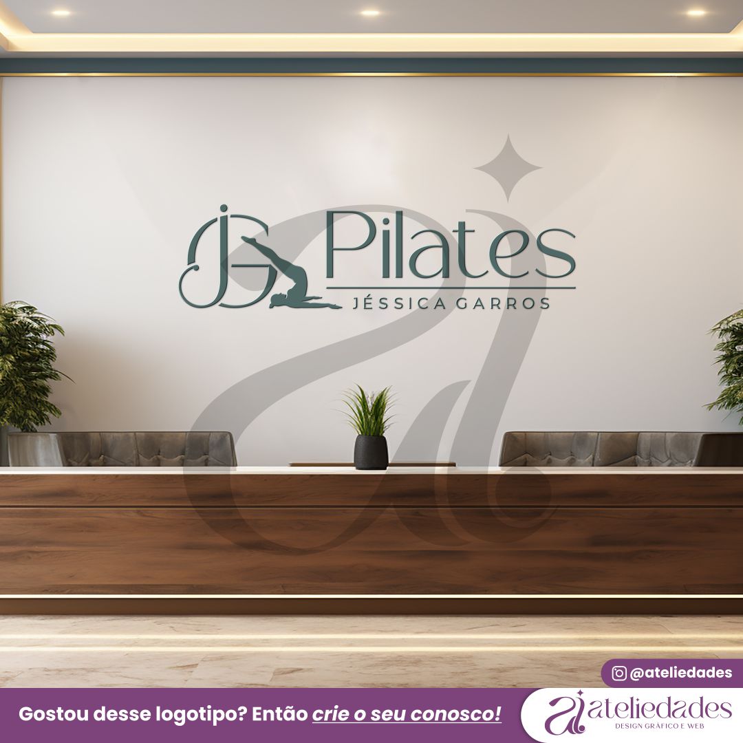 logotipo estudio de pilates e fisioterapia pilates jéssica garros