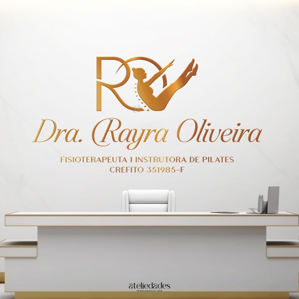logotipo fisioterapia e studio de pilates dra rayra oliveira