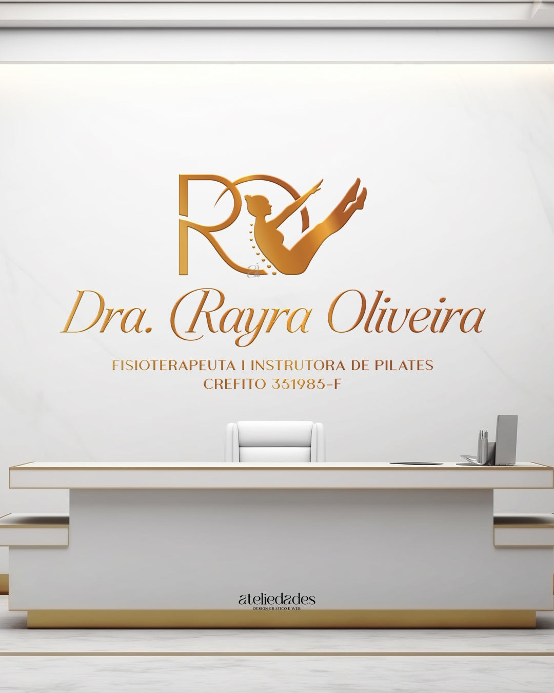 logotipo fisioterapia e studio de pilates dra rayra oliveira