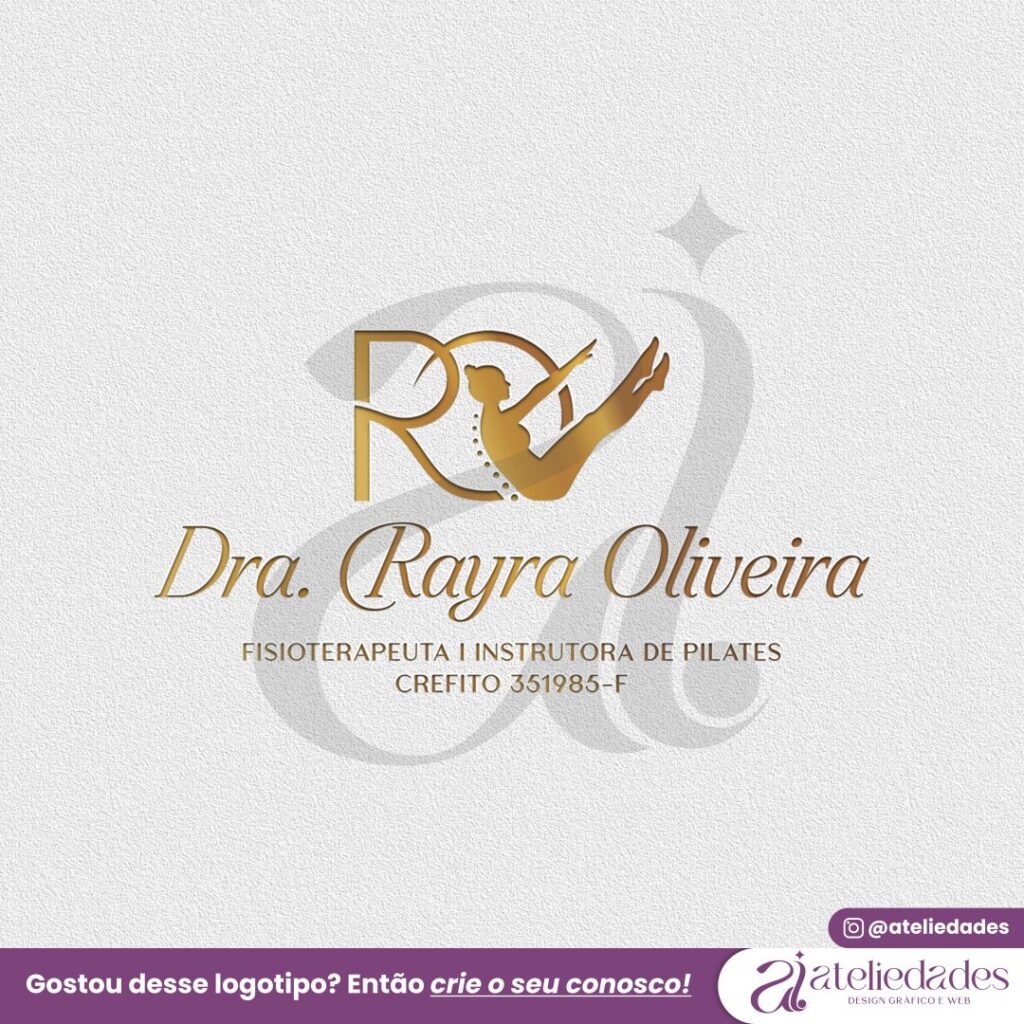 logotipo fisioterapia e studio de pilates dra rayra oliveira