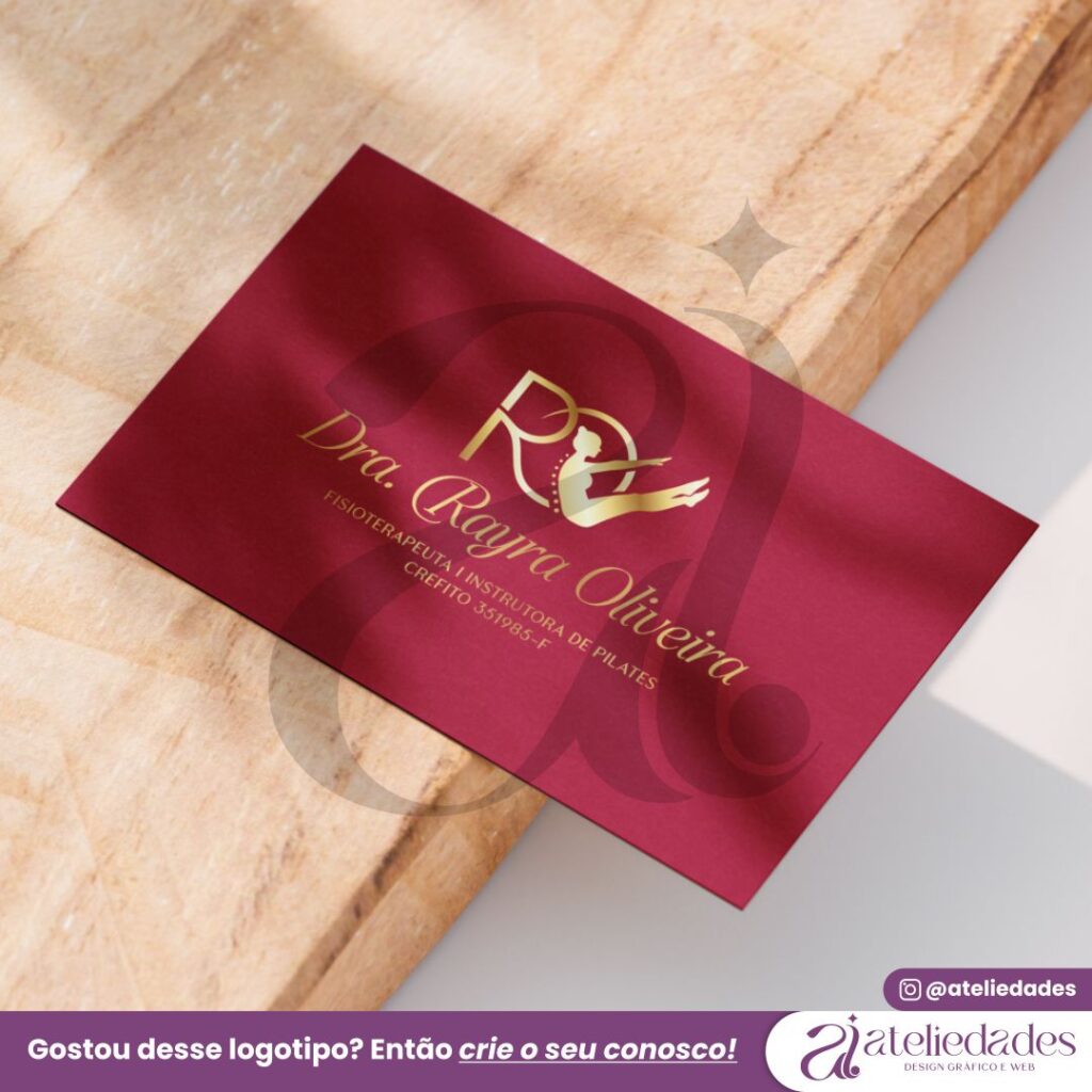 logotipo fisioterapia e studio de pilates dra rayra oliveira