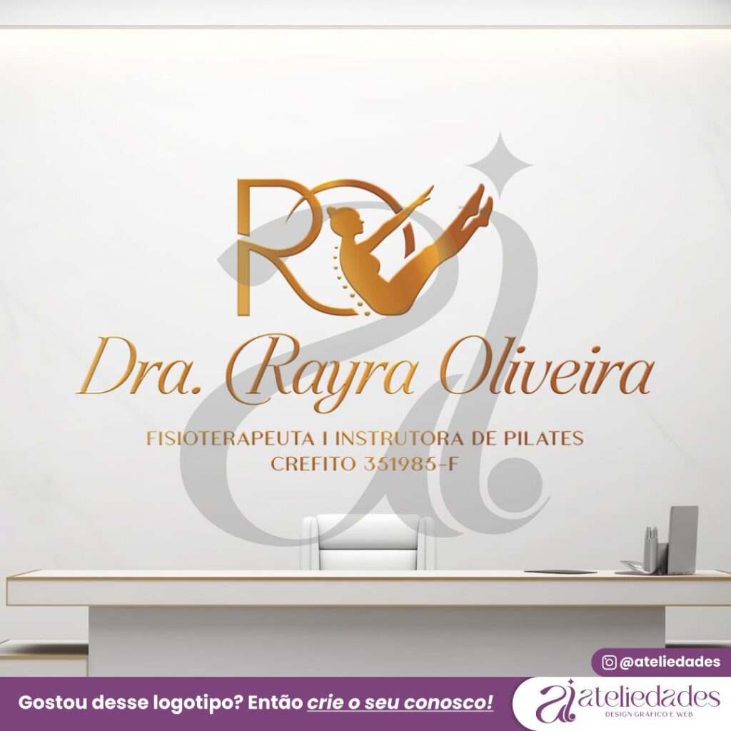 logotipo fisioterapia e studio de pilates dra rayra oliveira