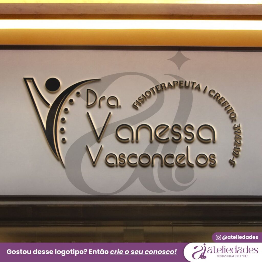 logotipo fisioterapia fisioterapeuta dra vanessa vasconcelos
