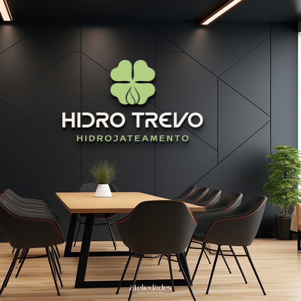 logotipo hidrojatemento hidro trevo ateliedades