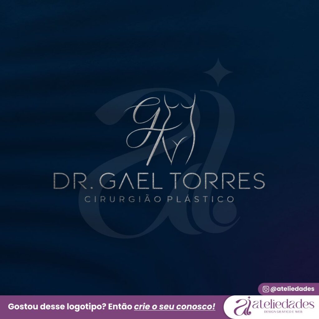 ateliedades criação de logotipo cirurgião plástico logo estética dr gael torres