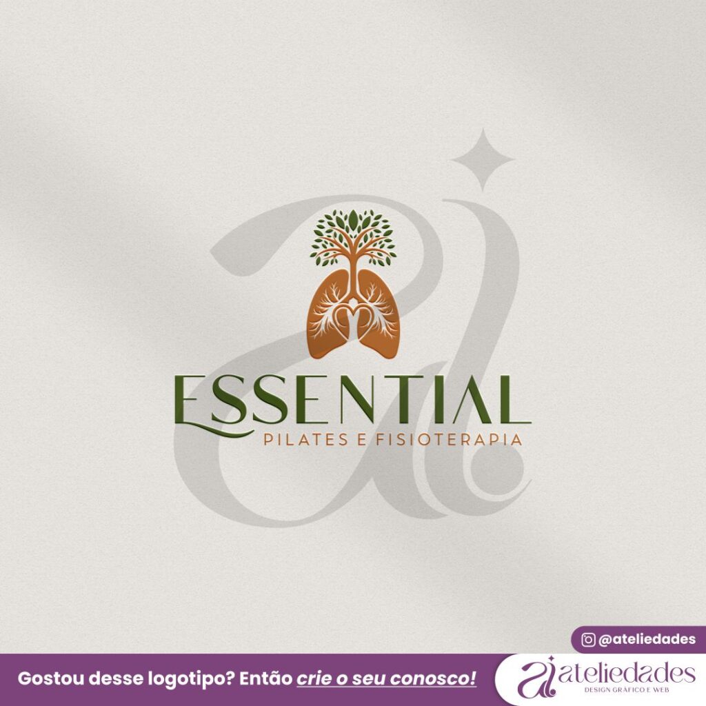 criação de logotipo fisioterapia cardiorespiratória essential