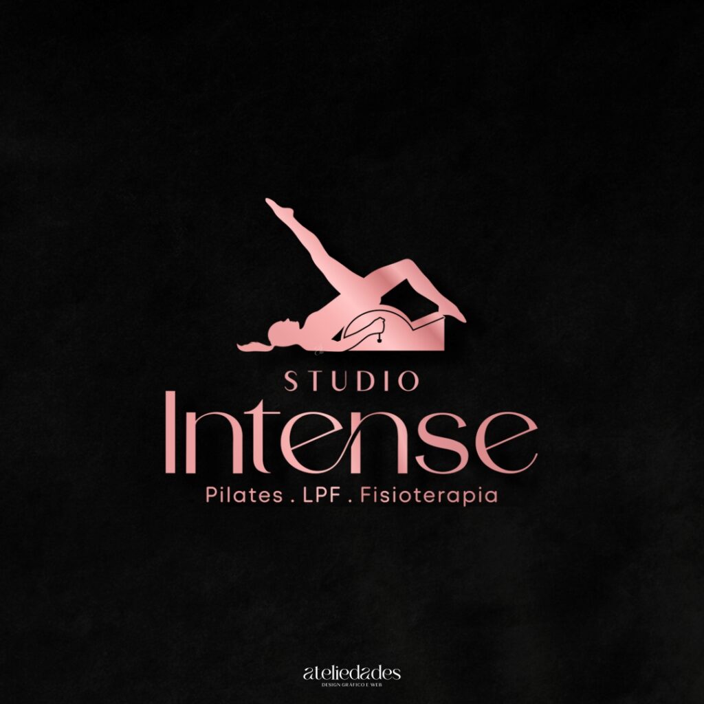 criação de logotipo pilates lpf fisioterapia studio intense