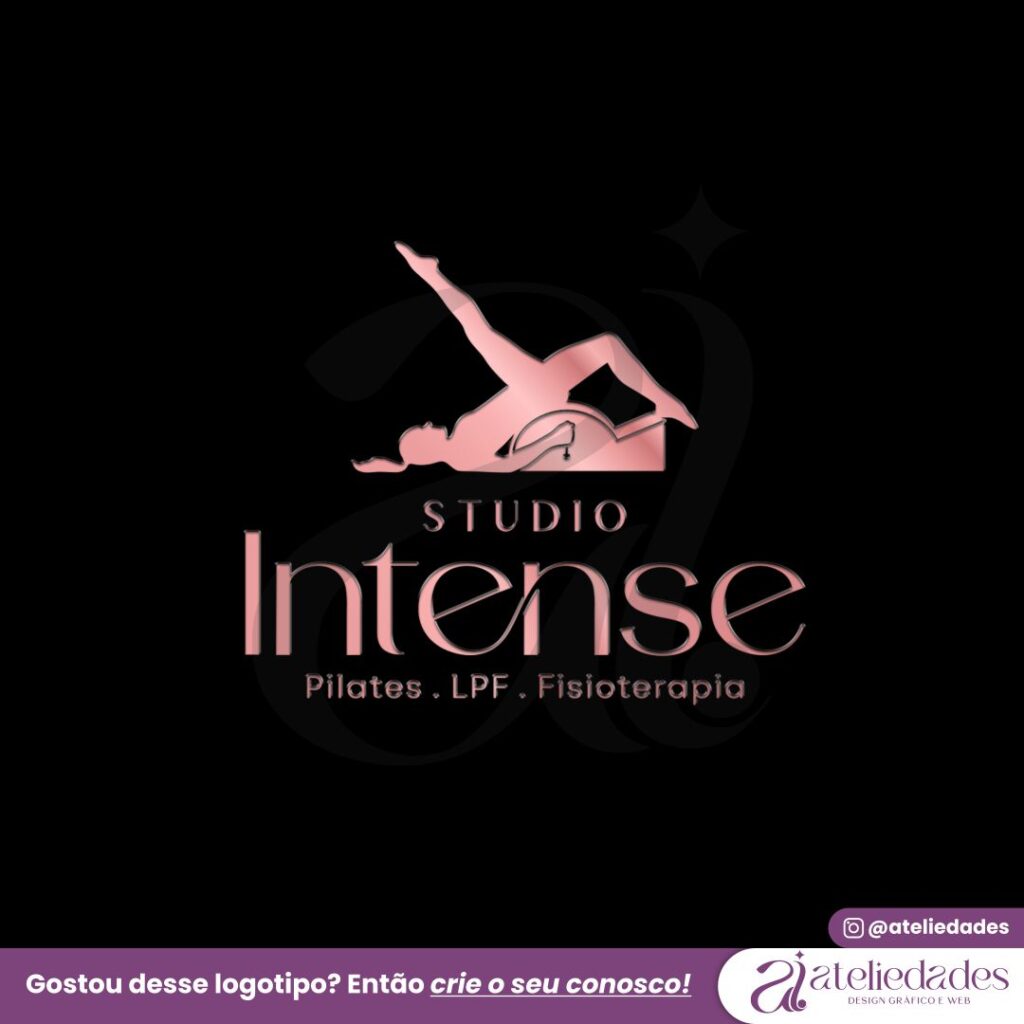 criação de logotipo pilates lpf fisioterapia studio intense