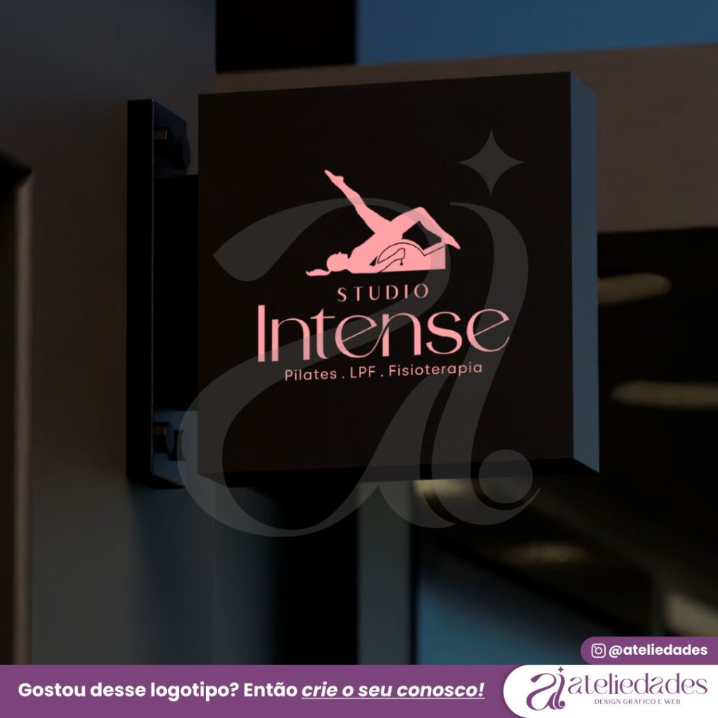 criação de logotipo pilates lpf fisioterapia studio intense