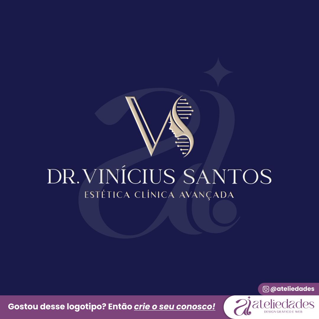 logotipo estética logo esteticista avançada dr vinícius santos