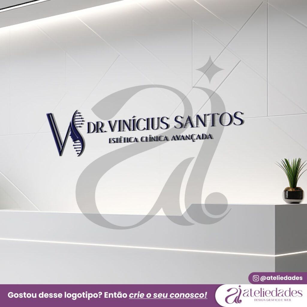 logotipo estética logo esteticista avançada dr vinícius santos