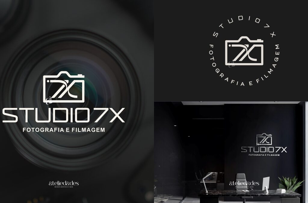 ateliedades criação de logotipo fotografia e filmagem studio7x