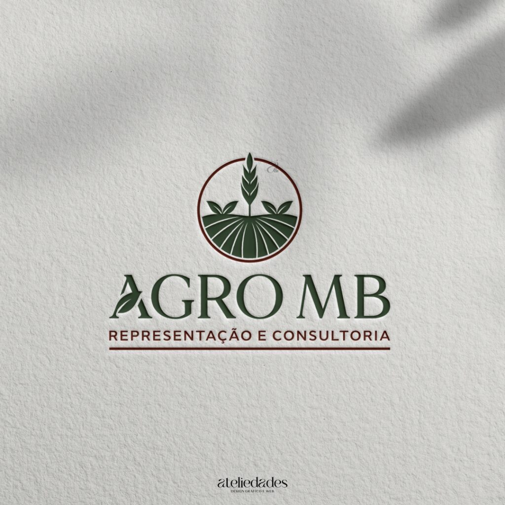 logotipo para agricultura agronegócio agro mb