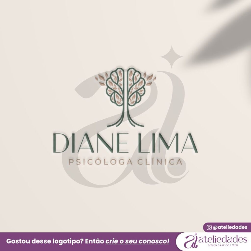 Logotipo Psicologia | Logo Psicóloga | Cérebro e Árvore - Diane Lima