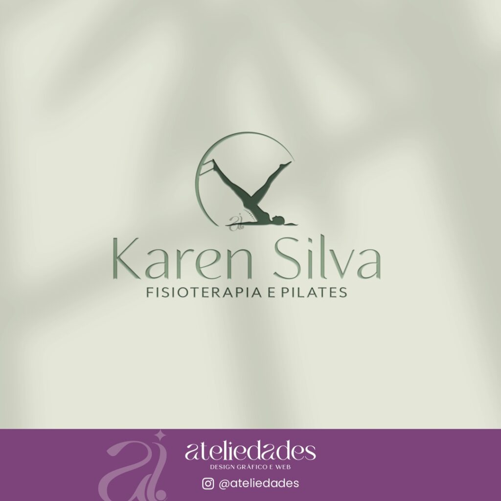 criar logo fisioterapia e pilates karen silva