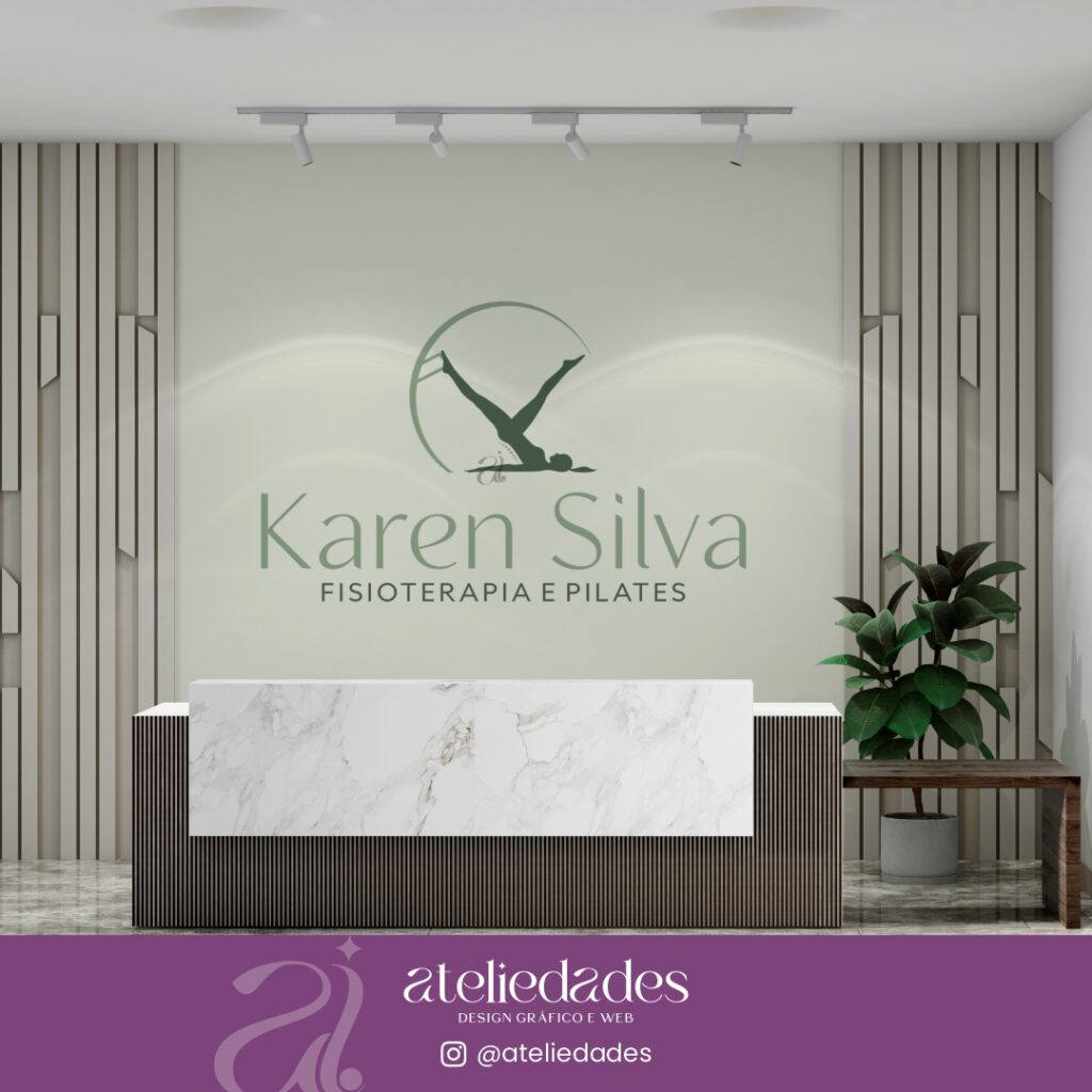 criar logo fisioterapia e pilates karen silva