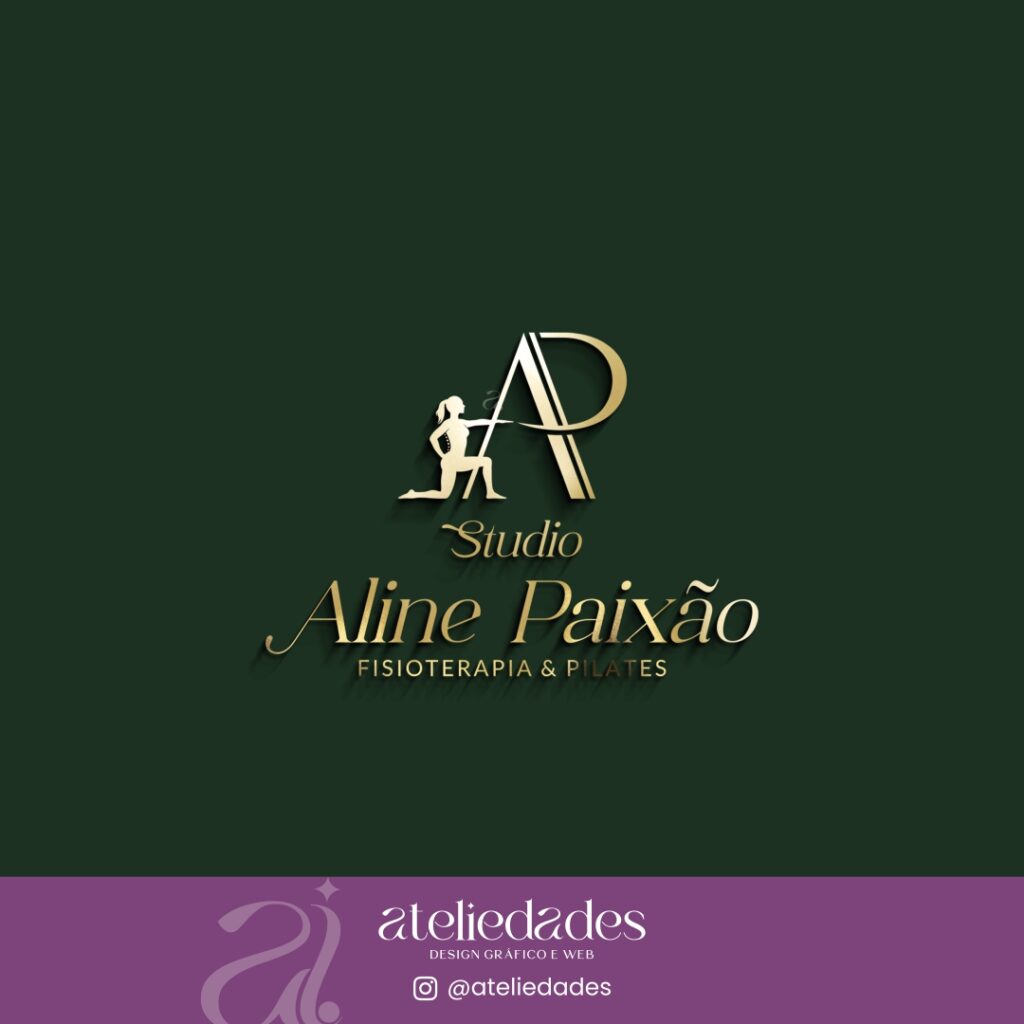 logotipo fisioterapia e pilates studio aline paixão