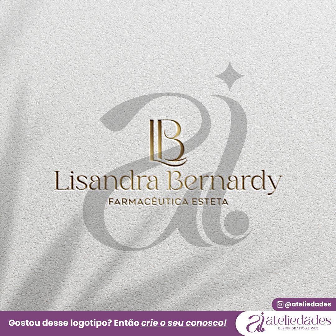 logotipo farmacêutica esteta lisandra bernardy