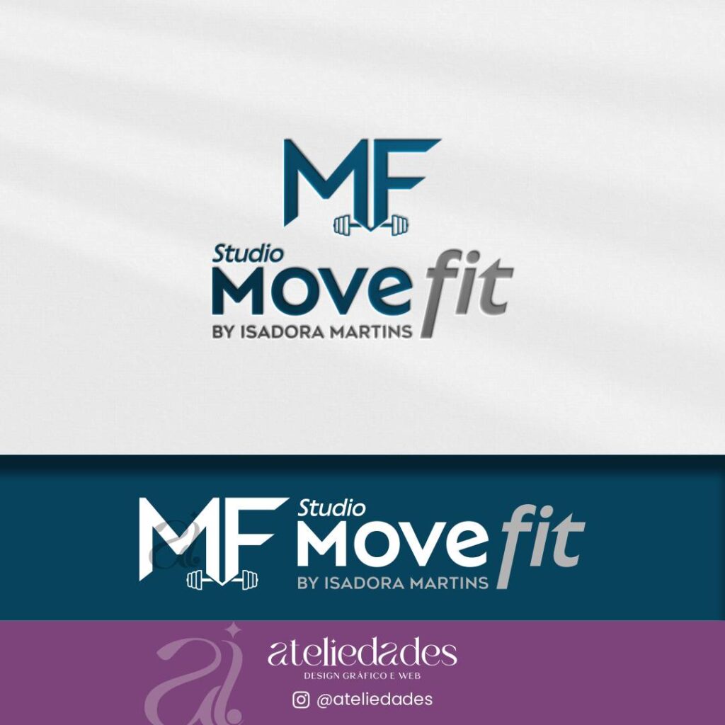 ateliedades logotipo para personal trainer studio move fit