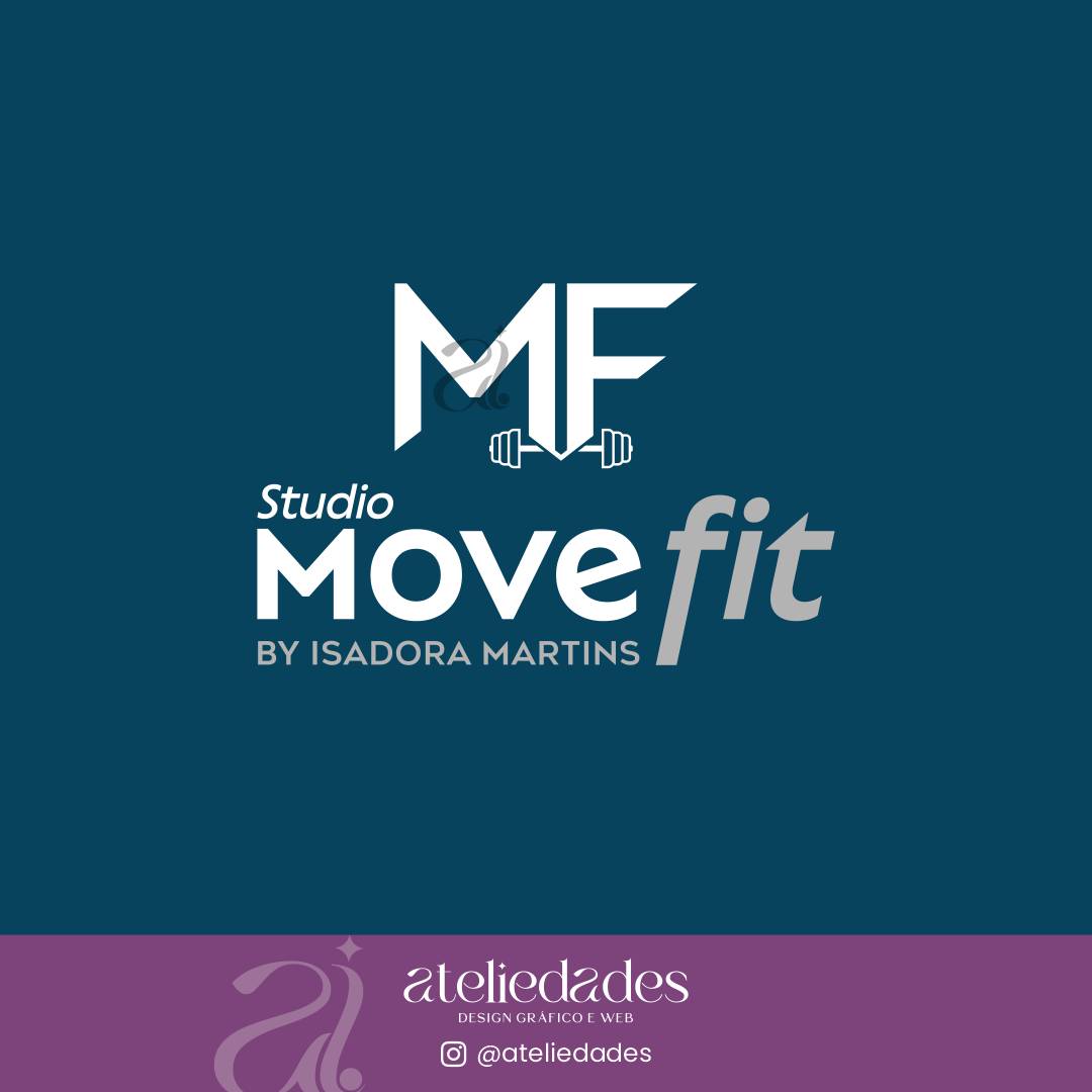 ateliedades logotipo para personal trainer studio move fit