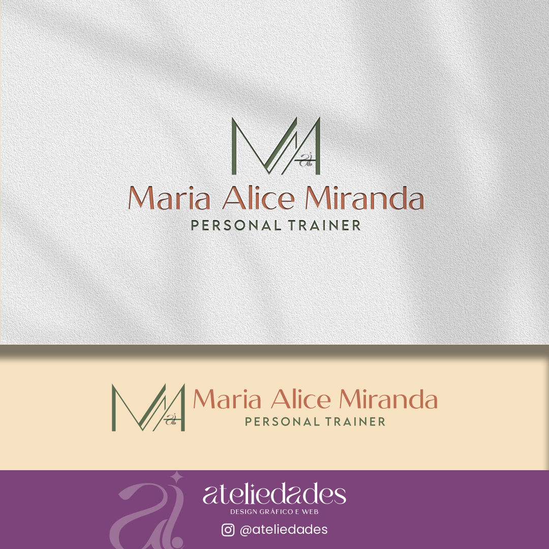 logomarca para personal trainer maria alice miranda