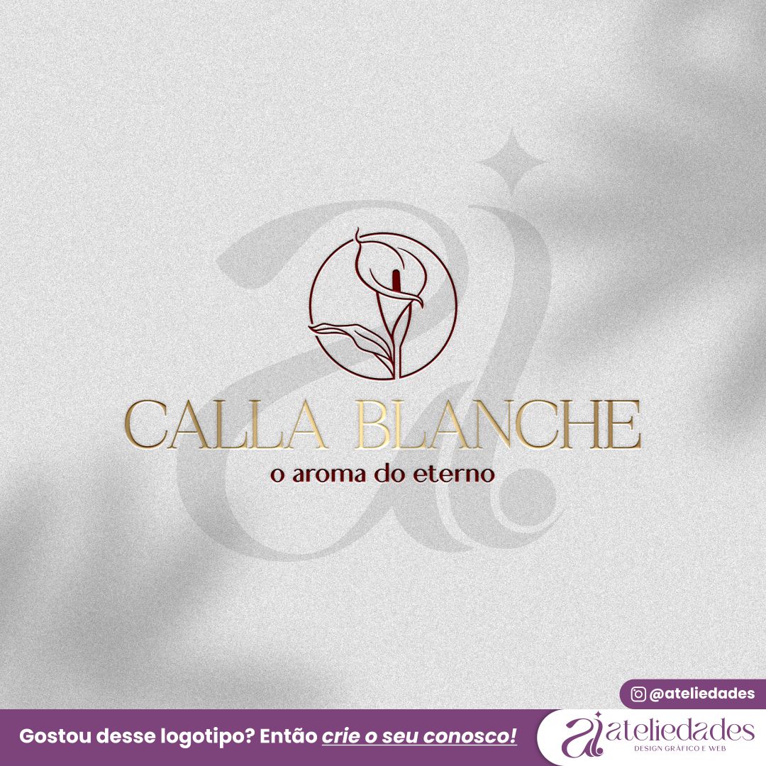 logotipo loja de velas aromáticas calla blanche