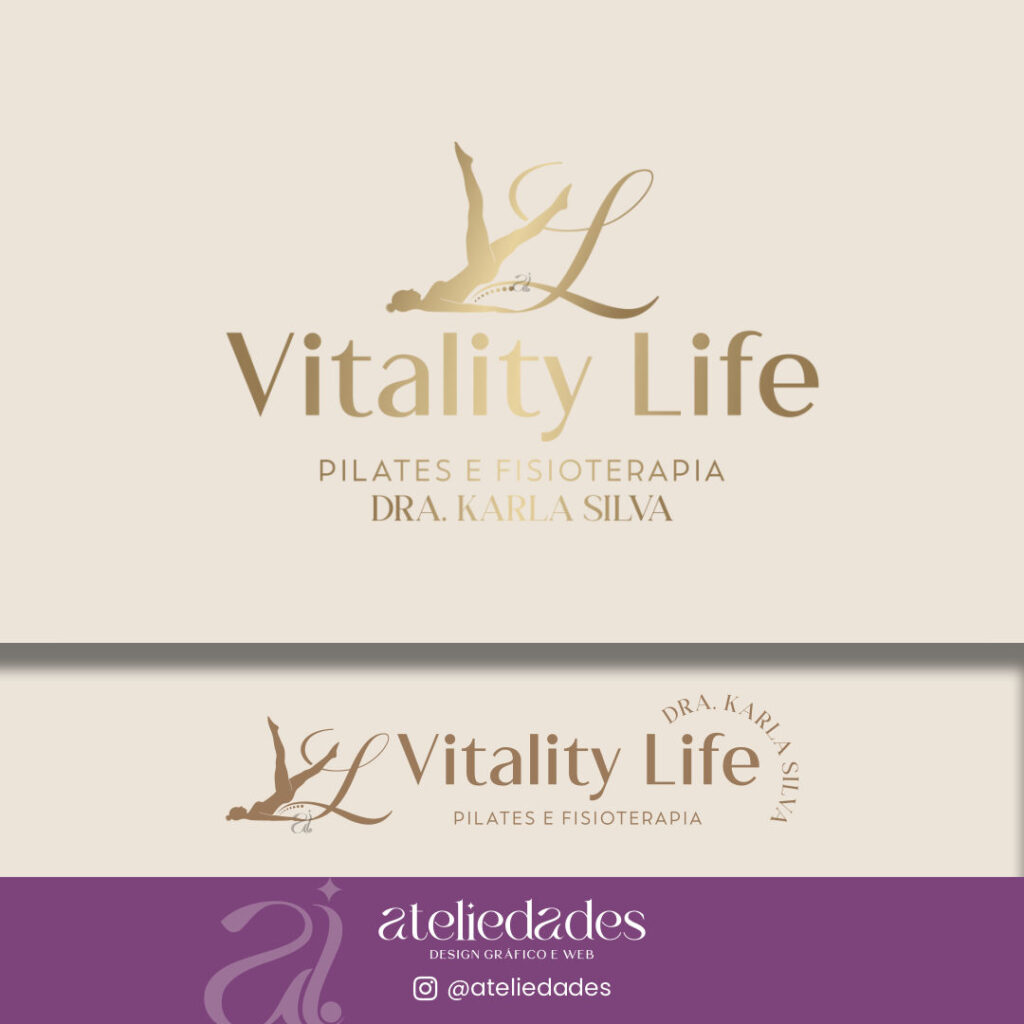 logomarca fisioterapia e pilates vitality life