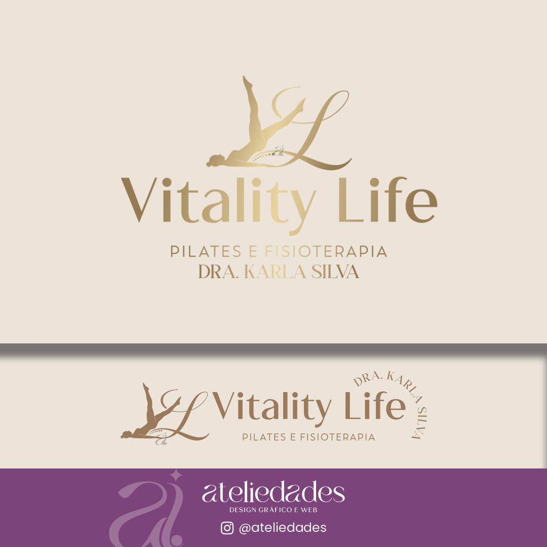 logomarca fisioterapia e pilates vitality life
