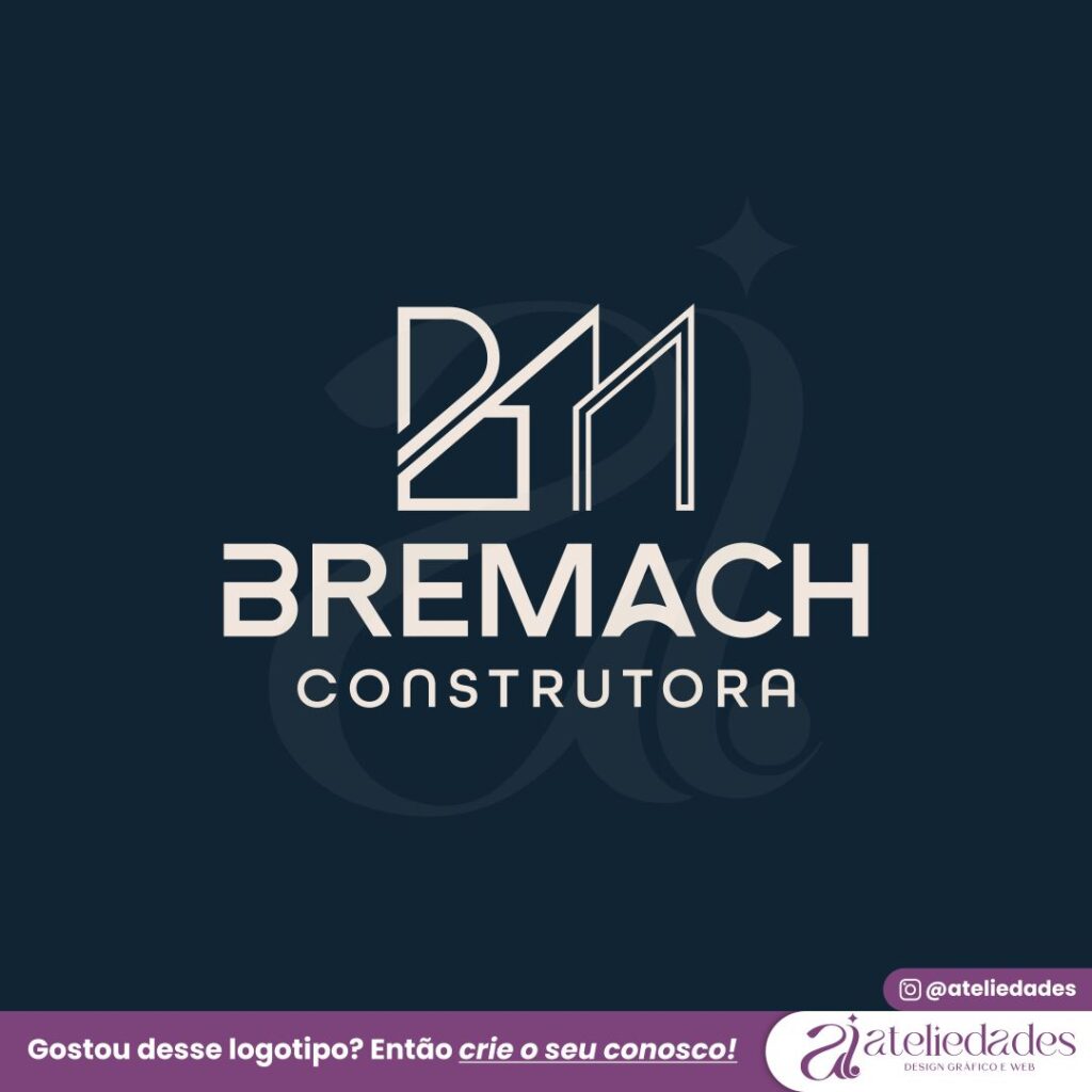 ateliedades logotipo para construtora bremach