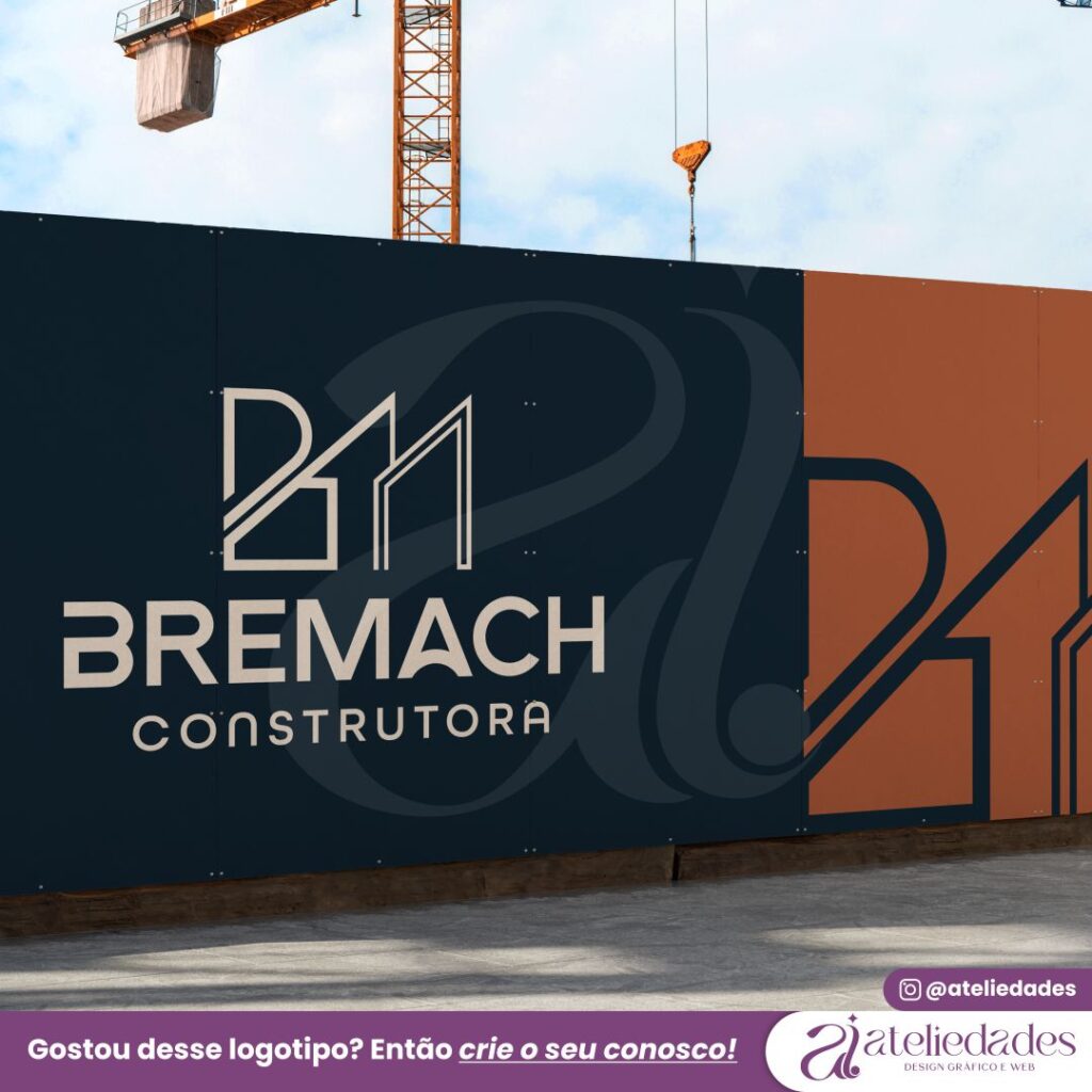 ateliedades logotipo para construtora bremach