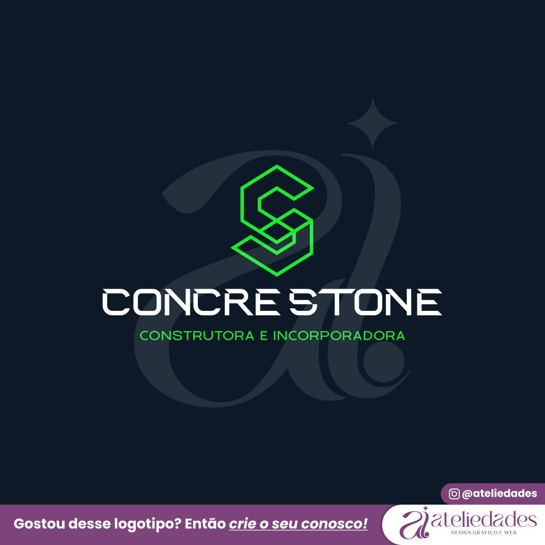 ateliedades logotipo para construtora concrestone