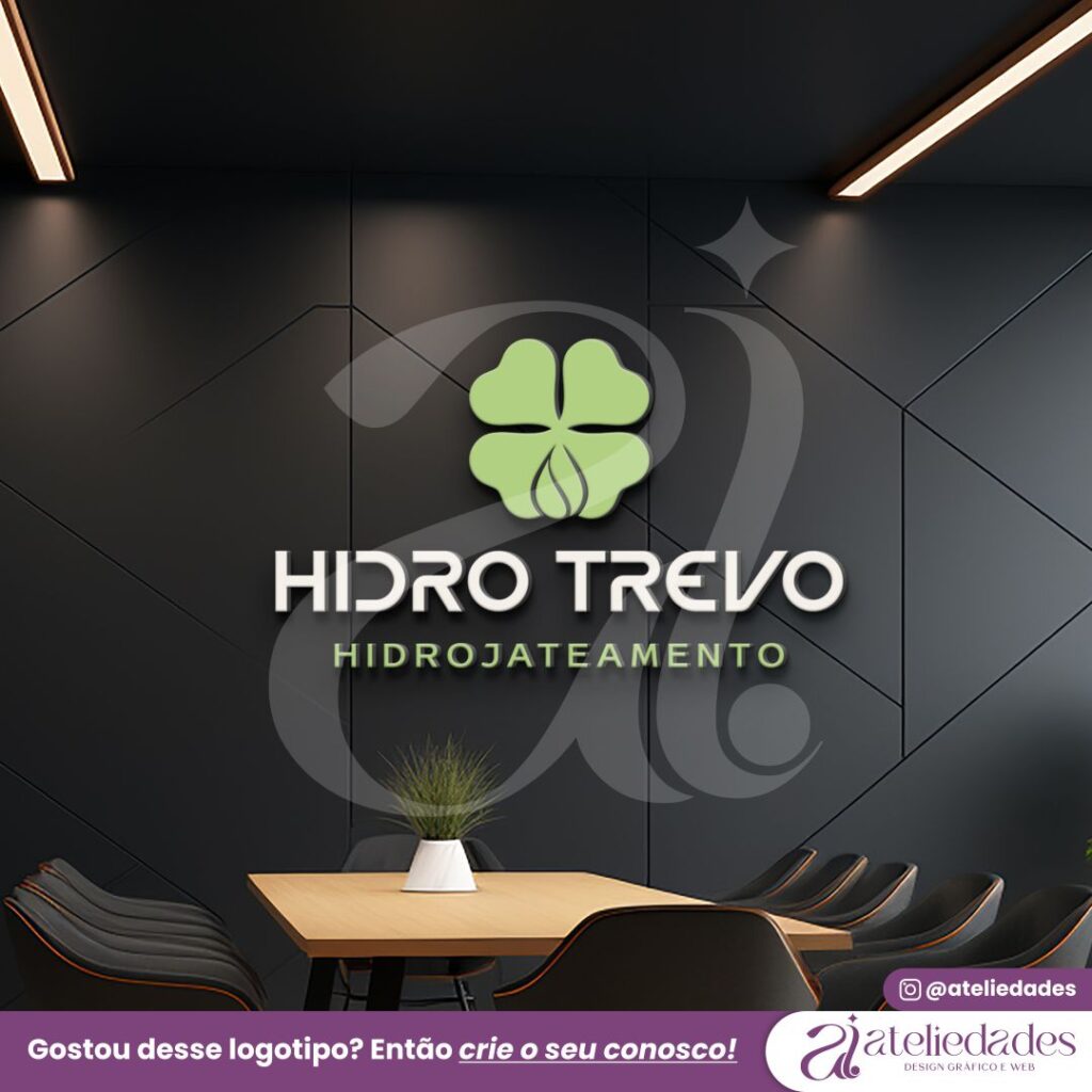 logotipo hidrojatemento hidro trevo ateliedades