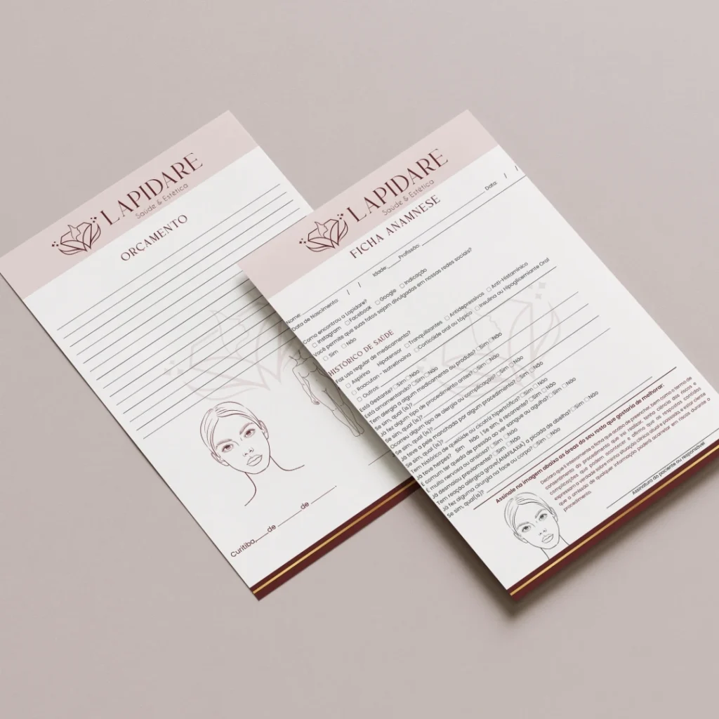 criação de identidade visual profissional ficha anamnese